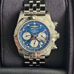 Breitling Blue Silver Elegant Bag